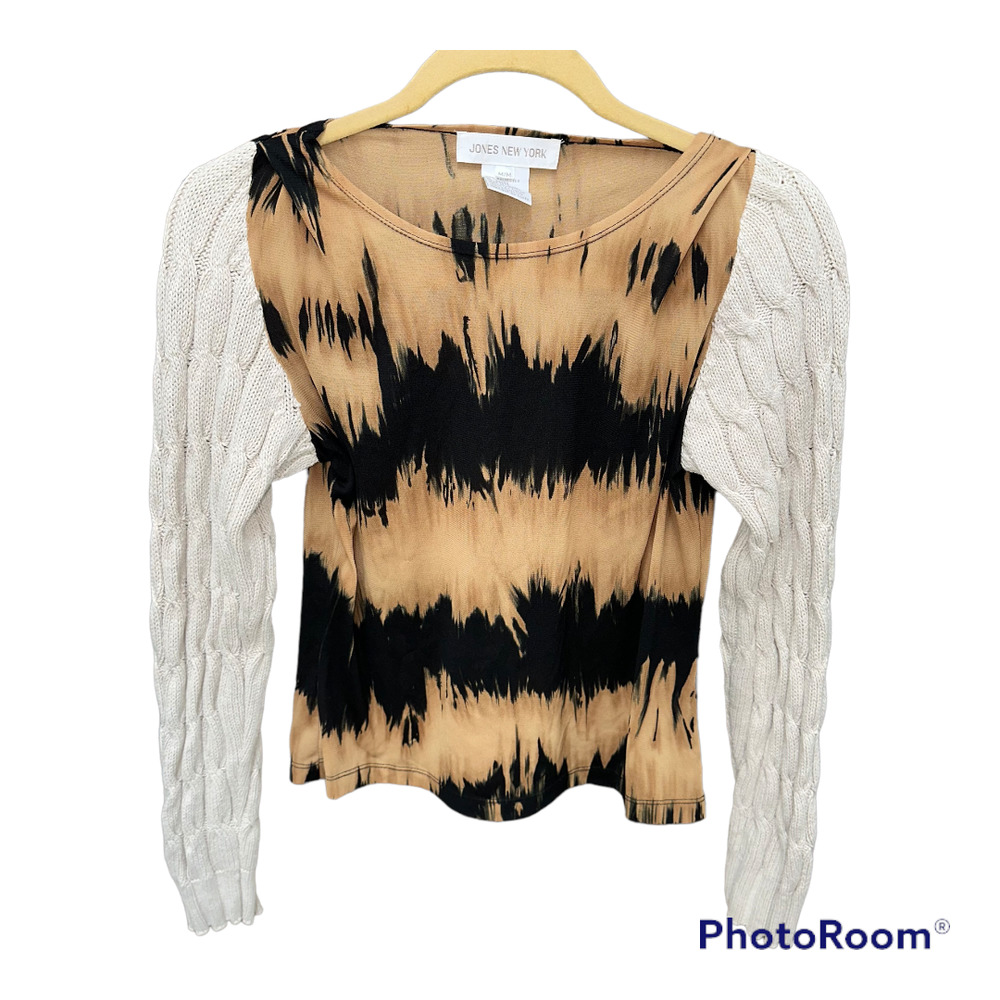 Jones New York Women's Long Sleeve Blouse Medium